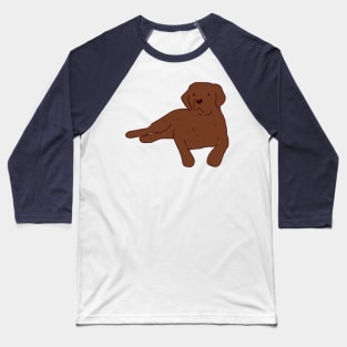 Brown Labrador dog illustration Baseball T-Shirt